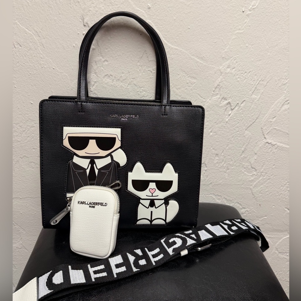 Karl Lagerfeld Paris Maybelle Satchel with Iconic Characters